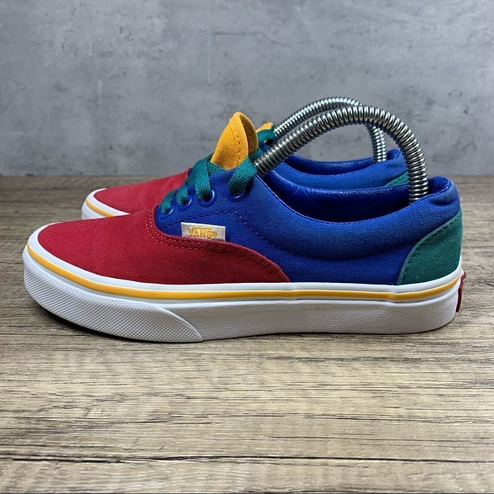 Vans Classic 721356~Red/Blue/Green~Low Top Skateboard Unisex Youth~Sz. 2.0